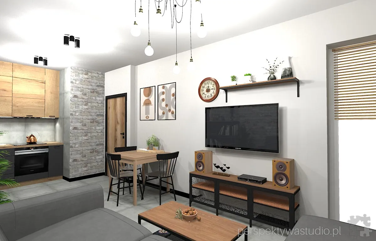 projektant wnetrz Lublin perspektywastudio.pl projekt salonu z aneksem mini 4