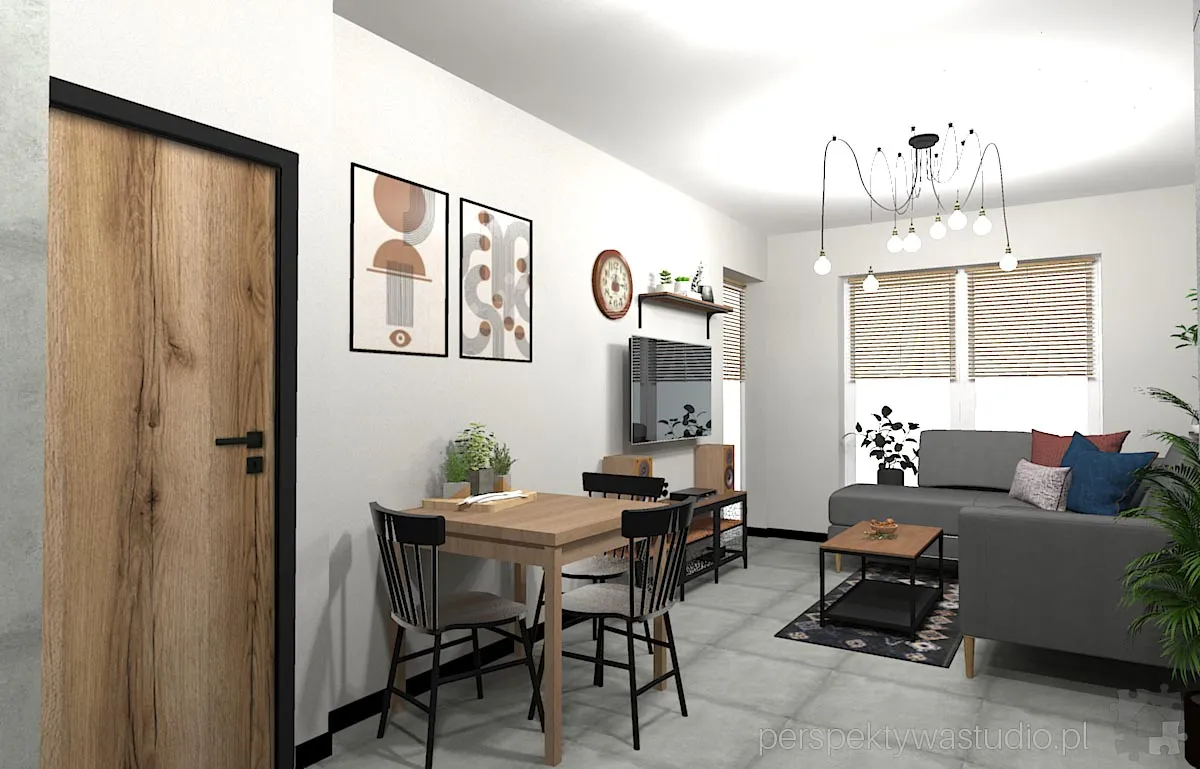 projektant wnetrz Lublin perspektywastudio.pl projekt salonu z aneksem mini 8