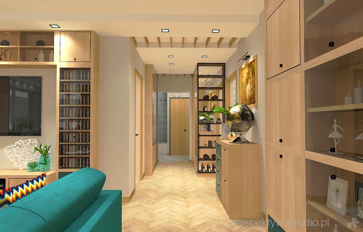 projektant wnetrz Lublin perspektywastudio.pl projekt salonu z aneksem nautilus 11