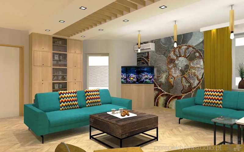 projektant wnetrz Lublin perspektywastudio.pl projekt salonu z aneksem nautilus 4