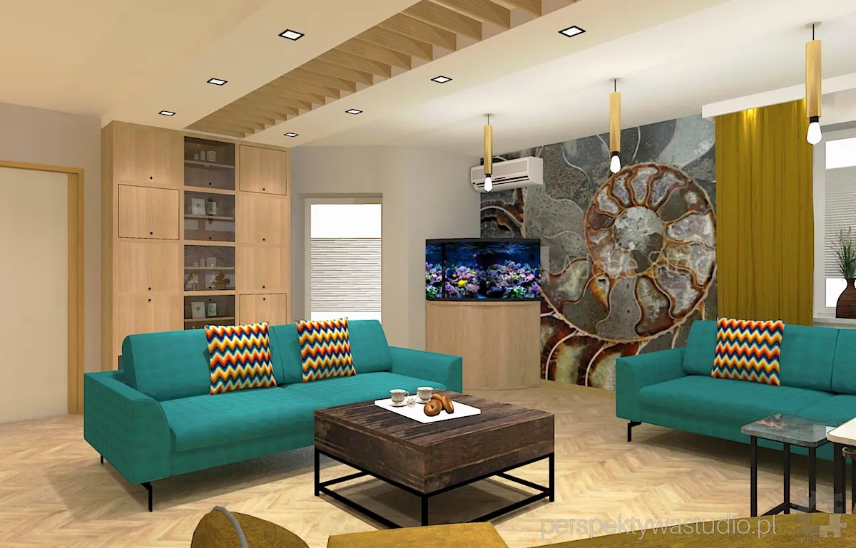 projektant wnetrz Lublin perspektywastudio.pl projekt salonu z aneksem nautilus 4
