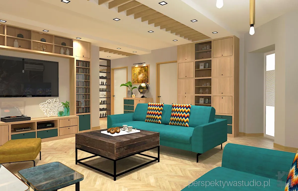 projektant wnetrz Lublin perspektywastudio.pl projekt salonu z aneksem nautilus 5