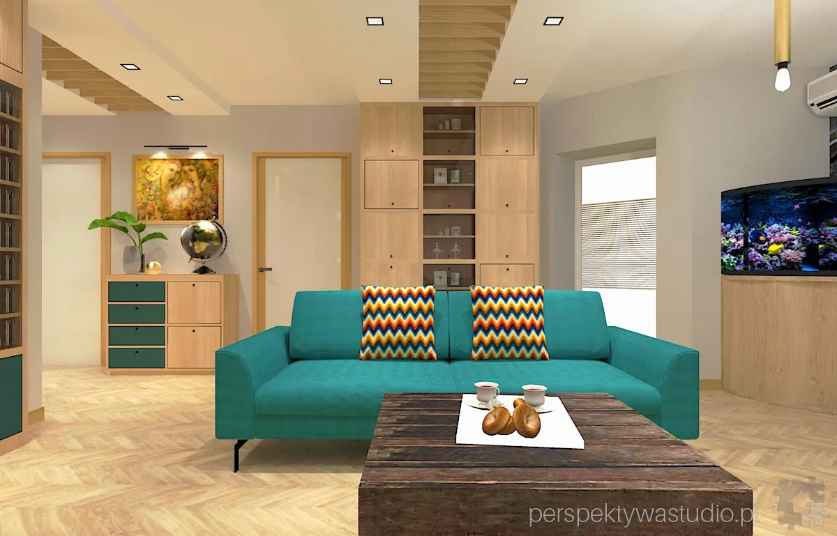 projektant wnetrz Lublin perspektywastudio.pl projekt salonu z aneksem nautilus 7