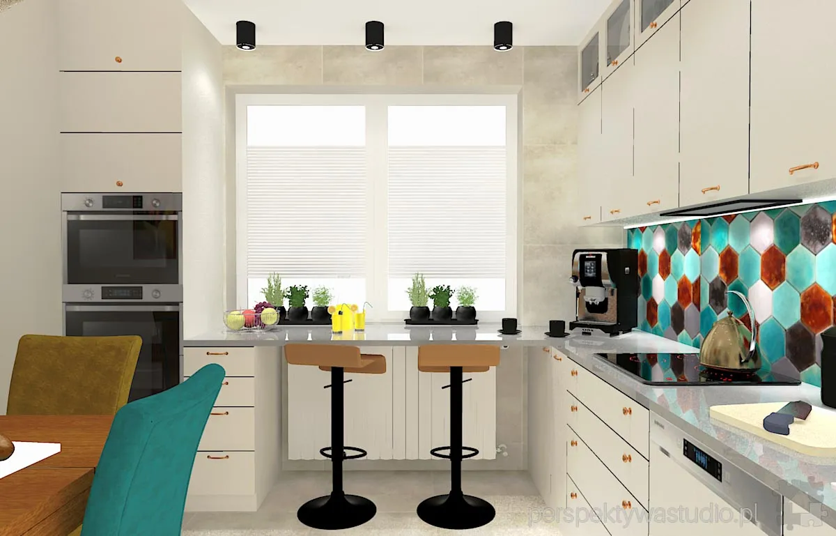 projektant wnetrz Lublin perspektywastudio.pl projekt salonu z aneksem nautilus k1