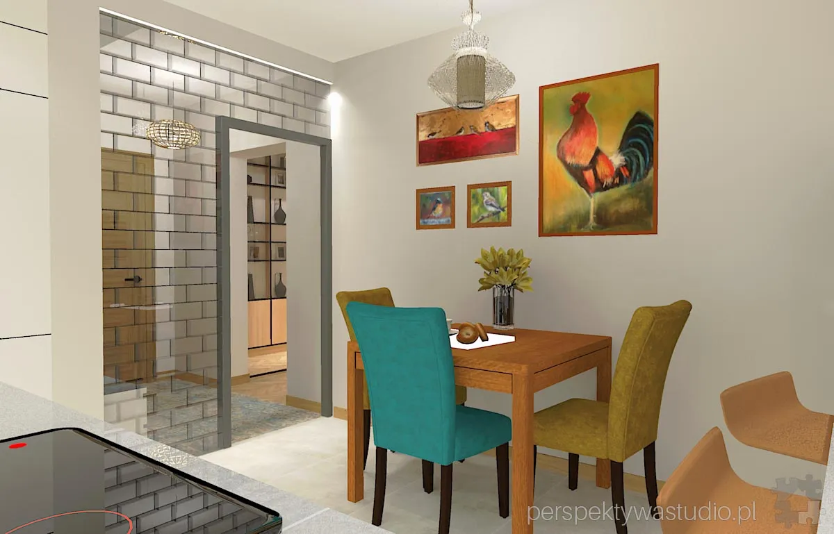 projektant wnetrz Lublin perspektywastudio.pl projekt salonu z aneksem nautilus k3