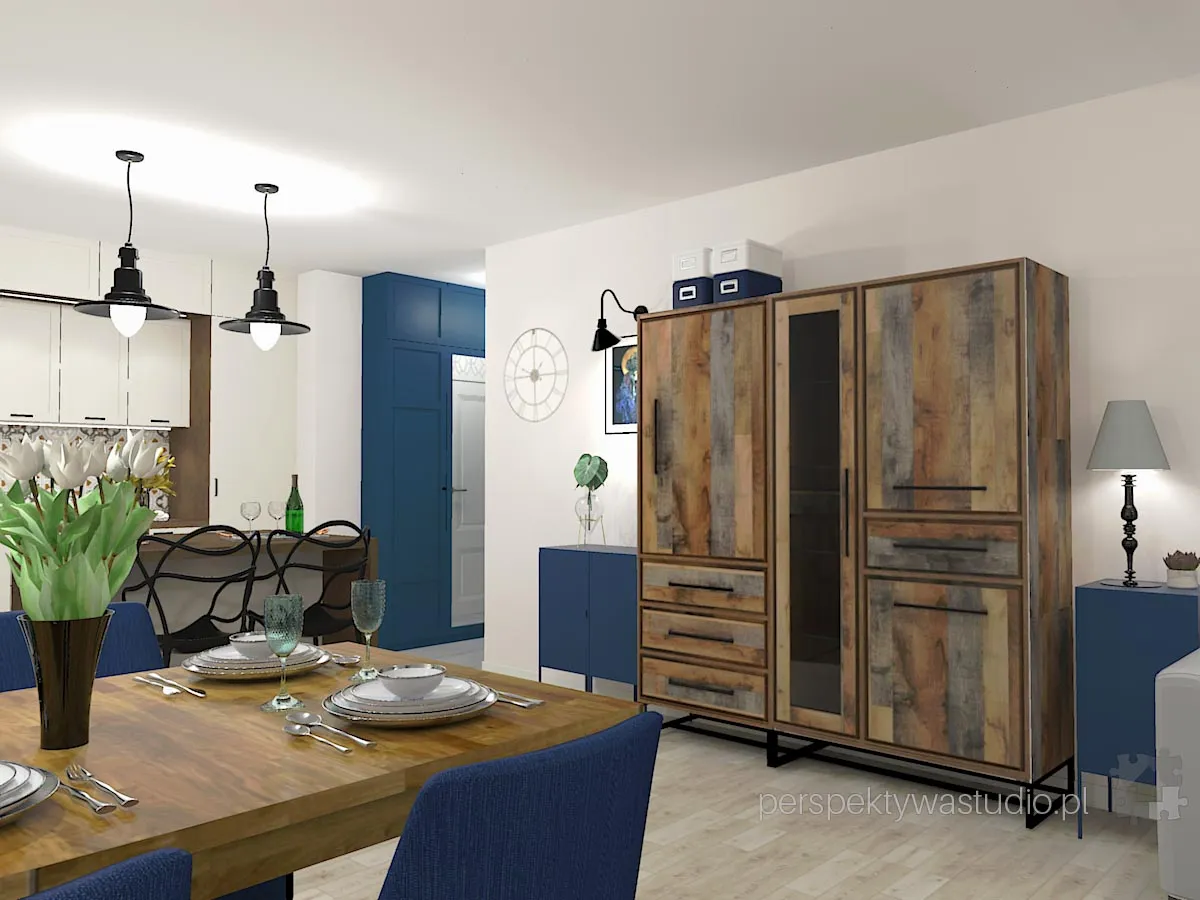 projektant wnetrz Lublin perspektywastudio.pl projekt salonu z aneksem nazywa sie irysh 14