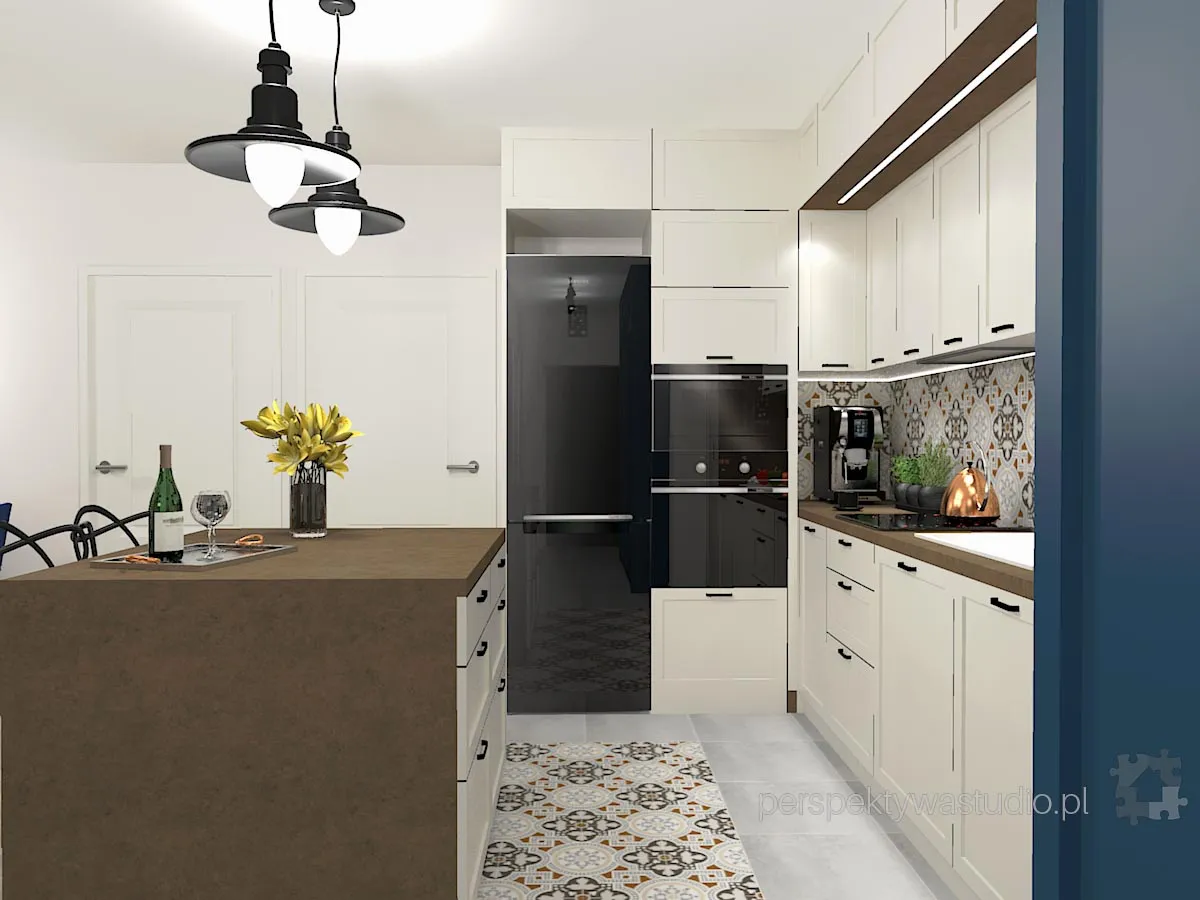 projektant wnetrz Lublin perspektywastudio.pl projekt salonu z aneksem nazywa sie irysh 19