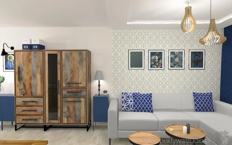 projektant wnetrz Lublin perspektywastudio.pl projekt salonu z aneksem nazywa sie irysh 6