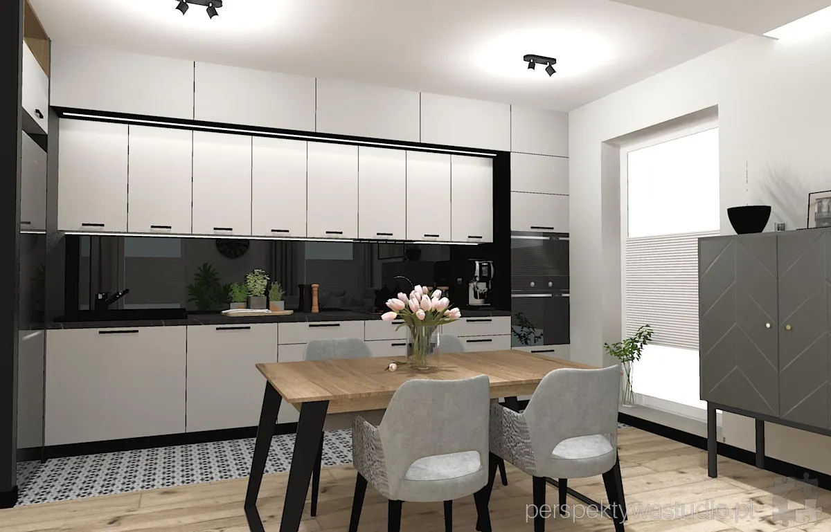 projektant wnetrz Lublin perspektywastudio.pl projekt salonu z aneksem new york 10