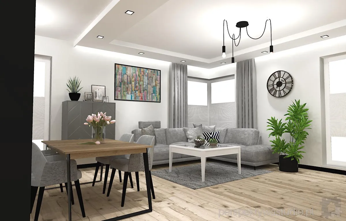 projektant wnetrz Lublin perspektywastudio.pl projekt salonu z aneksem new york 5