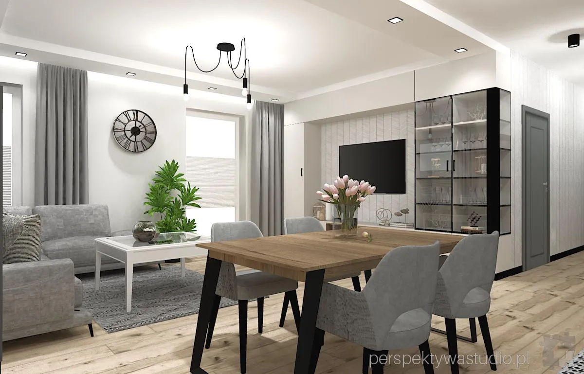 projektant wnetrz Lublin perspektywastudio.pl projekt salonu z aneksem new york 6