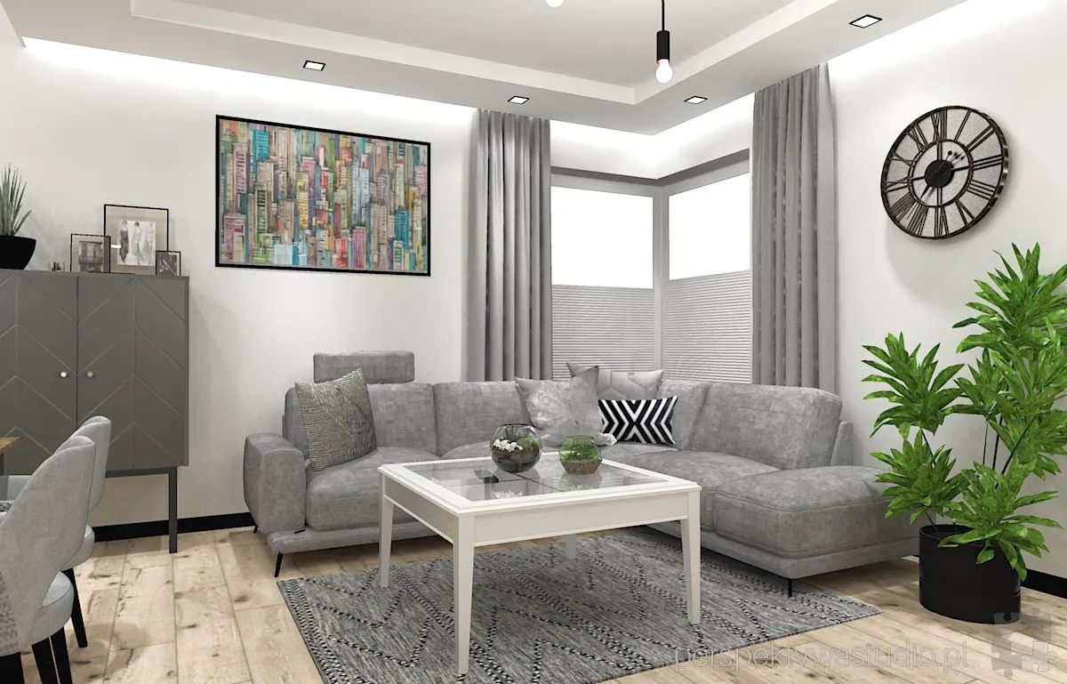 projektant wnetrz Lublin perspektywastudio.pl projekt salonu z aneksem new york 8