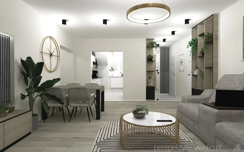 projektant wnetrz Lublin perspektywastudio.pl projekt salonu z aneksem now 9