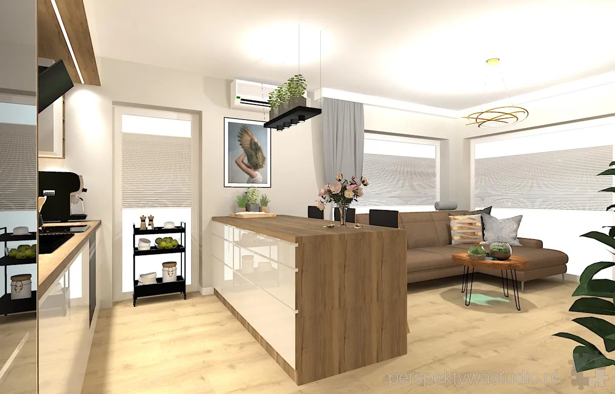 projektant wnetrz Lublin perspektywastudio.pl projekt salonu z aneksem orle gniazdo 15