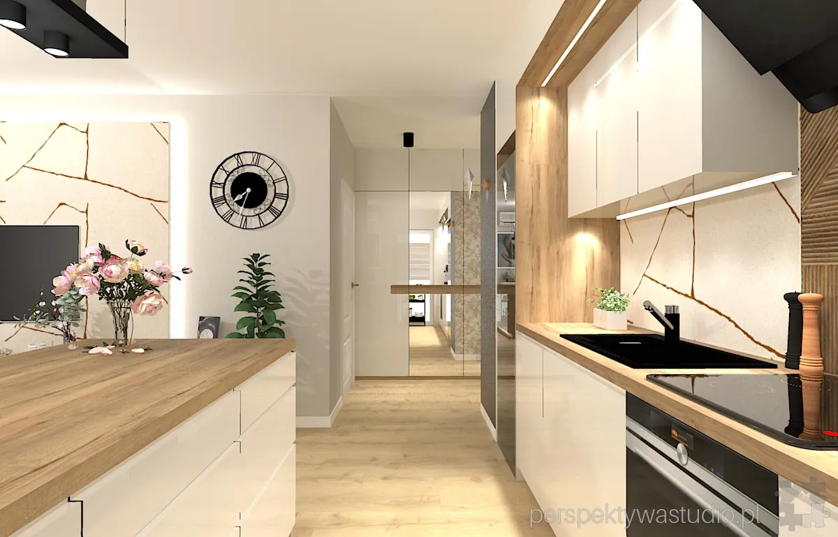 projektant wnetrz Lublin perspektywastudio.pl projekt salonu z aneksem orle gniazdo 4