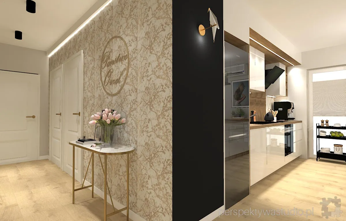 projektant wnetrz Lublin perspektywastudio.pl projekt salonu z aneksem orle gniazdo 7