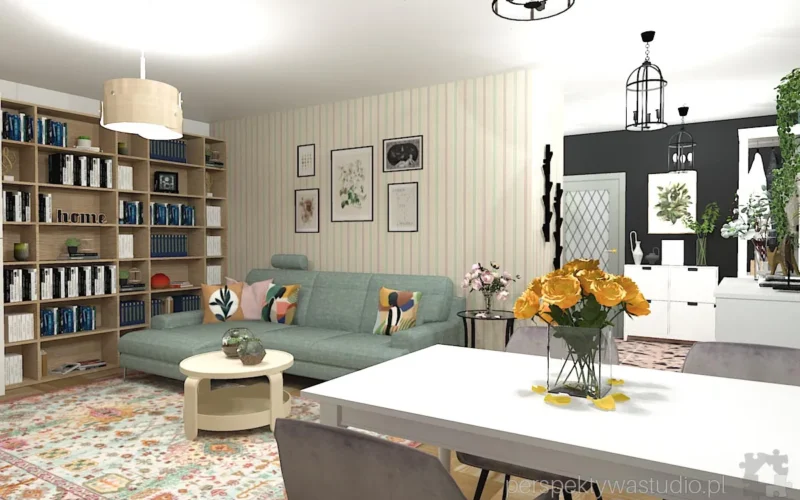 projektant wnetrz Lublin perspektywastudio.pl projekt salonu z aneksem piwo nie wino 18