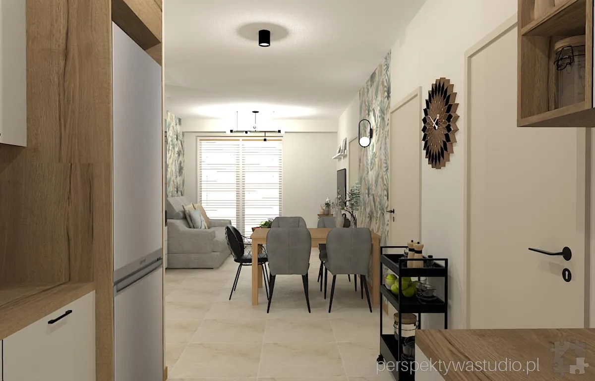 projektant wnetrz Lublin perspektywastudio.pl projekt salonu z aneksem skrot 1