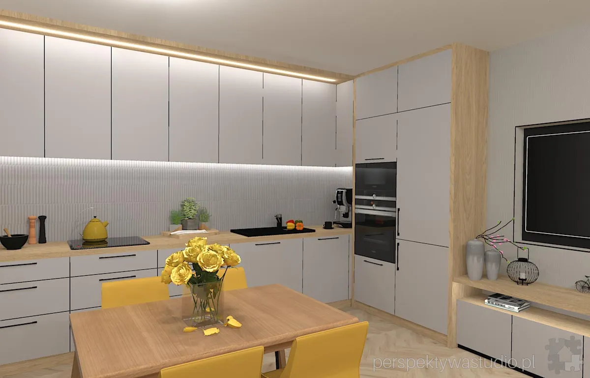 projektant wnetrz Lublin perspektywastudio.pl projekt salonu z aneksem trzy kolory zolty 10a projektant wnetrz Lublin perspektywastudio.pl projekt salonu z aneksem trzy kolory zolty 10a