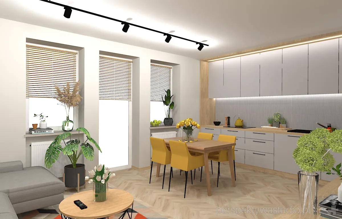 projektant wnetrz Lublin perspektywastudio.pl projekt salonu z aneksem trzy kolory zolty 16 projektant wnetrz Lublin perspektywastudio.pl projekt salonu z aneksem trzy kolory zolty 16