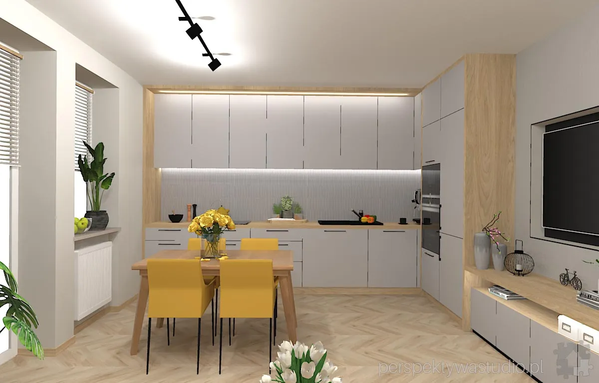 projektant wnetrz Lublin perspektywastudio.pl projekt salonu z aneksem trzy kolory zolty 9 projektant wnetrz Lublin perspektywastudio.pl projekt salonu z aneksem trzy kolory zolty 9