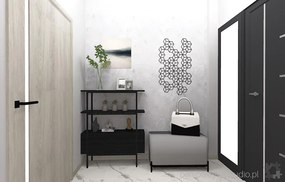 projektant wnetrz Lublin perspektywastudio.pl projekt salonu z aneksem x y z 1