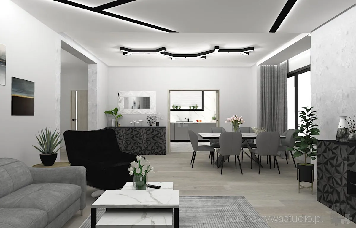 projektant wnetrz Lublin perspektywastudio.pl projekt salonu z aneksem x y z 15