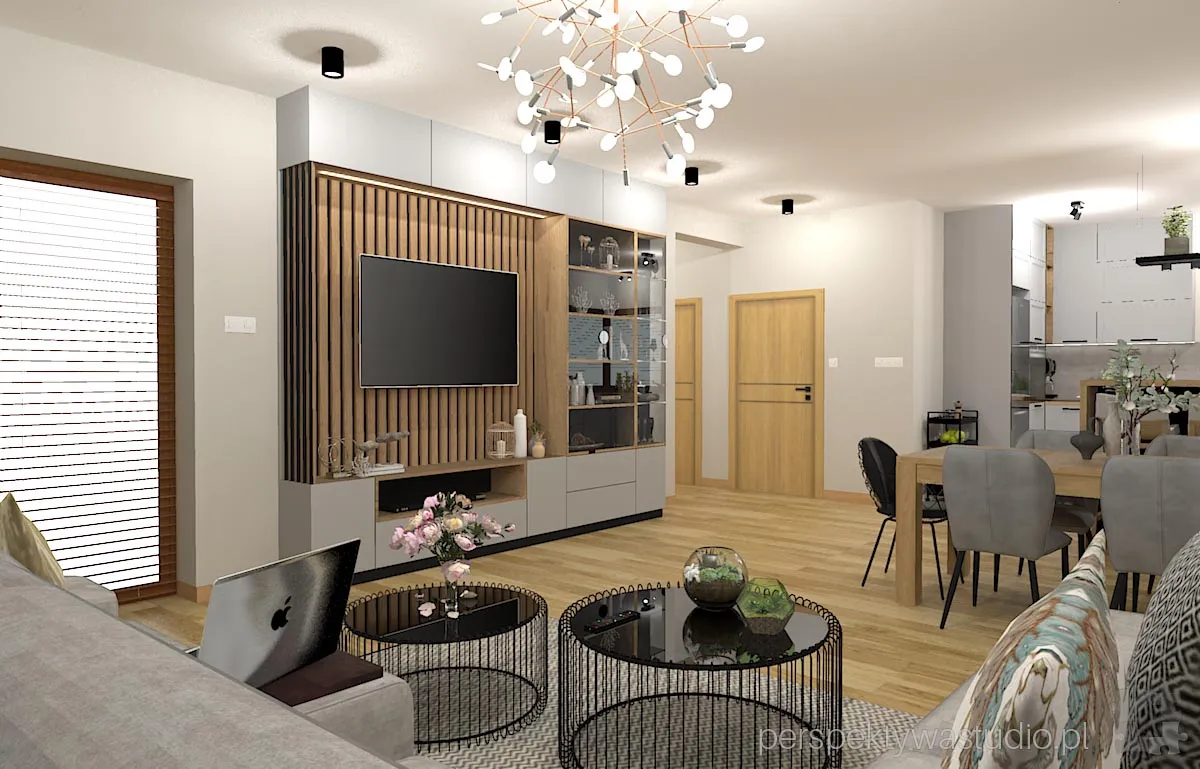 projektant wnetrz Lublin perspektywastudio.pl projekt salonu z aneksem zurawi taniec 11