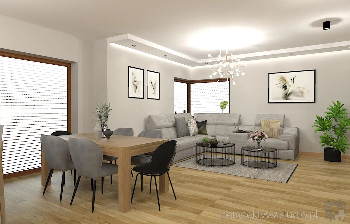 projektant wnetrz Lublin perspektywastudio.pl projekt salonu z aneksem zurawi taniec 13