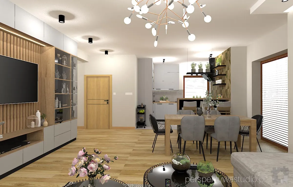 projektant wnetrz Lublin perspektywastudio.pl projekt salonu z aneksem zurawi taniec 15