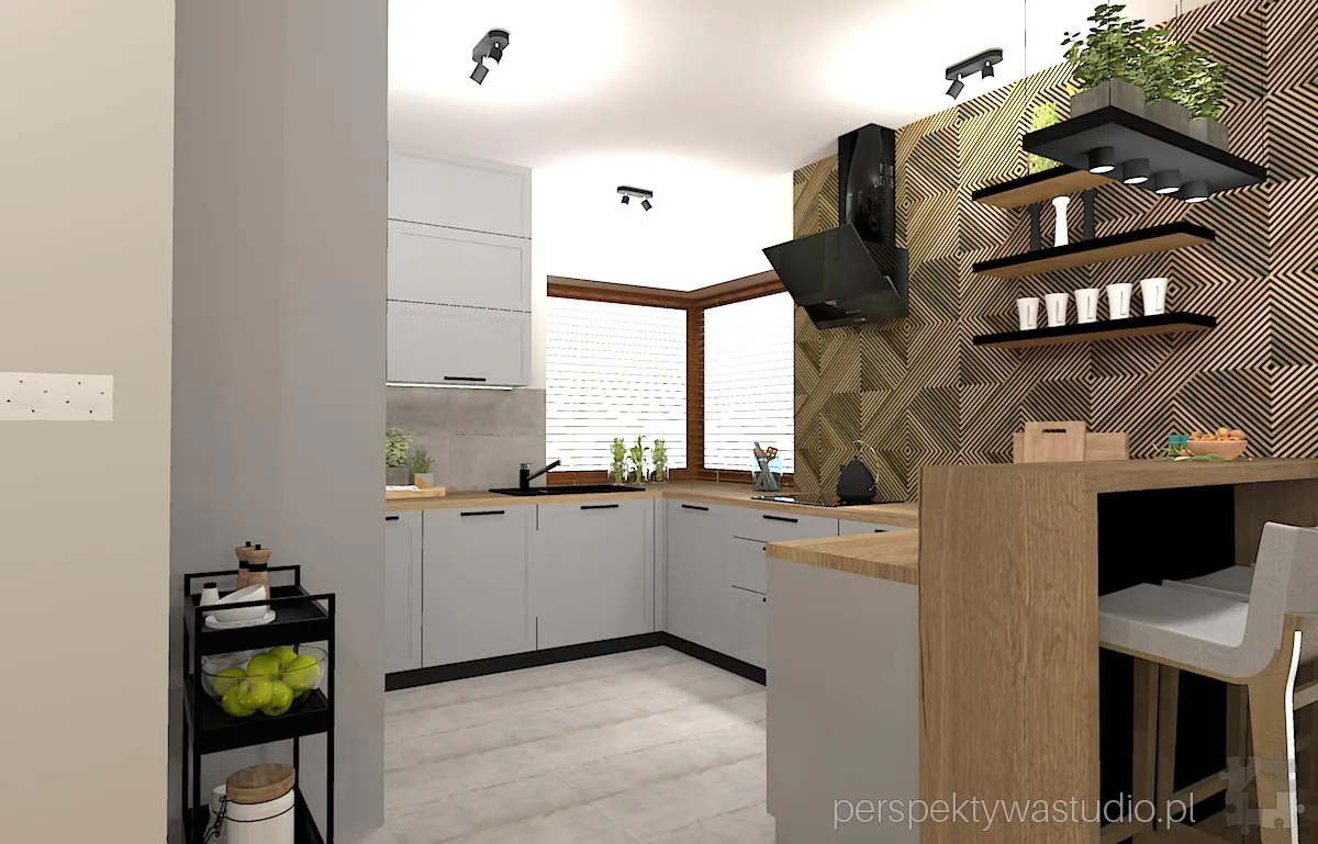 projektant wnetrz Lublin perspektywastudio.pl projekt salonu z aneksem zurawi taniec 2