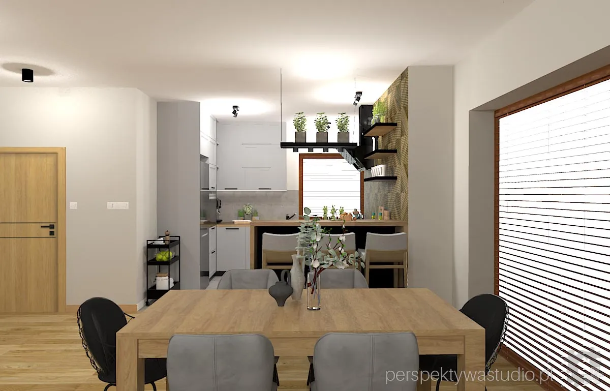 projektant wnetrz Lublin perspektywastudio.pl projekt salonu z aneksem zurawi taniec 4