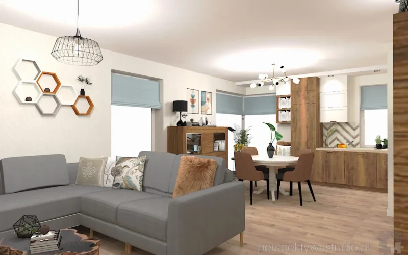 projektant wnetrz Lublin perspektywastudio.pl projekt salonu z aneksem zygzak 4