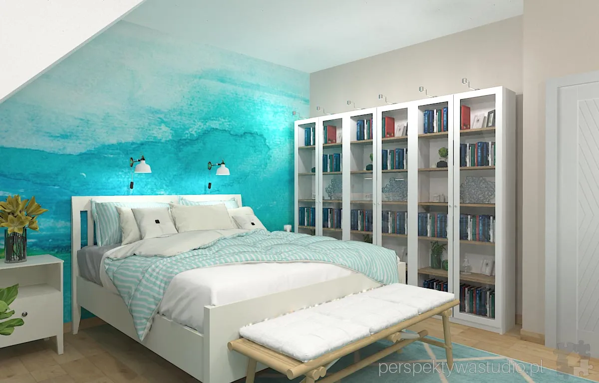 projektant wnetrz Lublin perspektywastudio.pl projekt sypialni akwarela 8