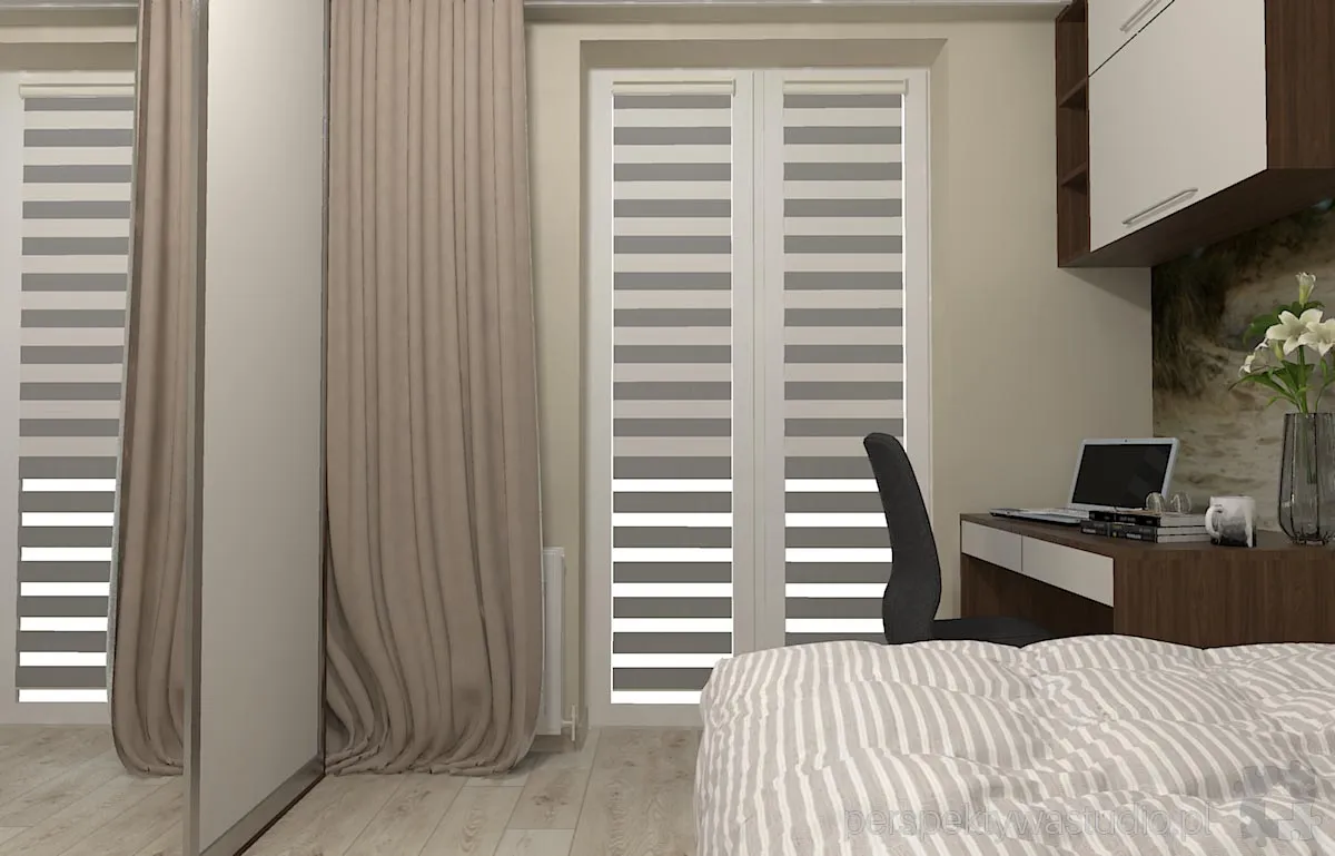 projektant wnetrz Lublin perspektywastudio.pl projekt sypialni chalupy 1