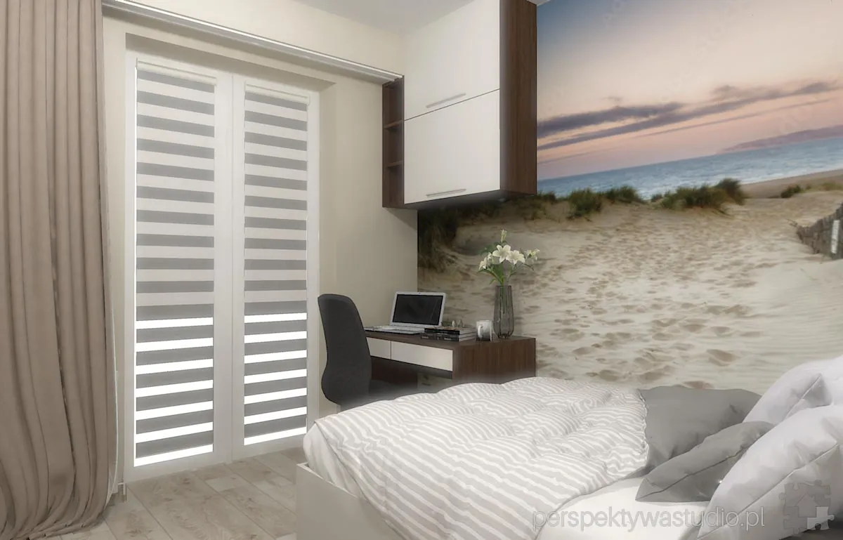 projektant wnetrz Lublin perspektywastudio.pl projekt sypialni chalupy 2