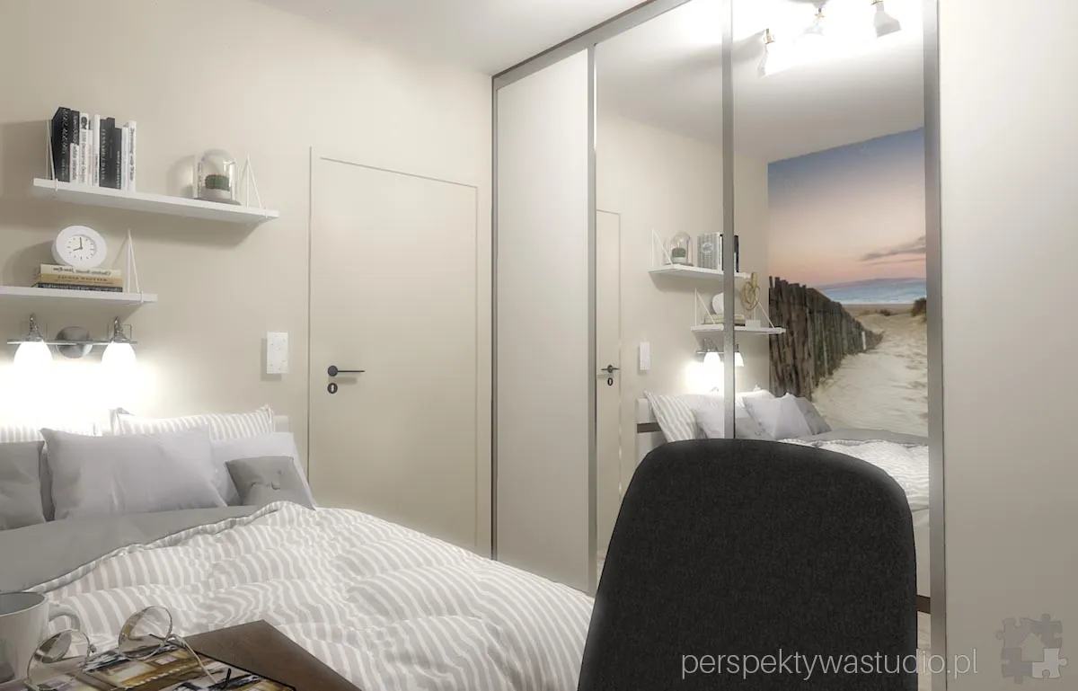 projektant wnetrz Lublin perspektywastudio.pl projekt sypialni chalupy 4