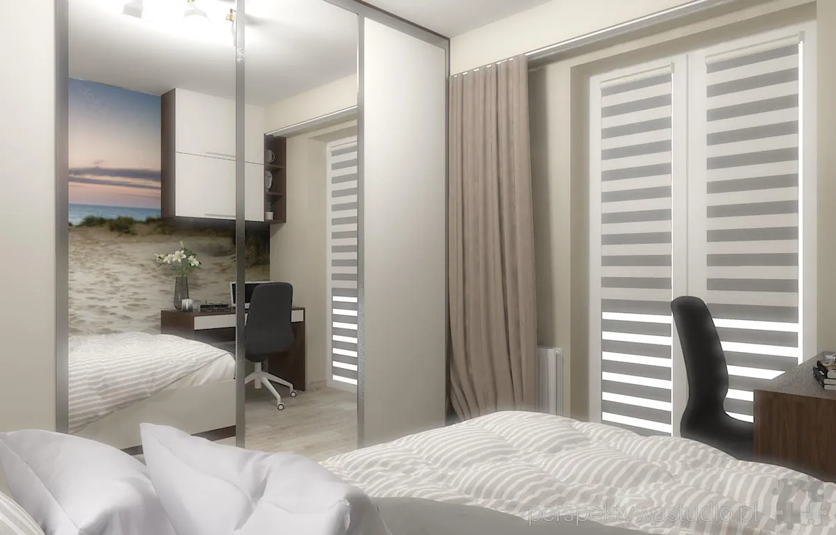 projektant wnetrz Lublin perspektywastudio.pl projekt sypialni chalupy 5