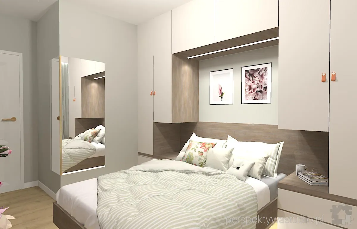 projektant wnetrz Lublin perspektywastudio.pl projekt sypialni flower 2