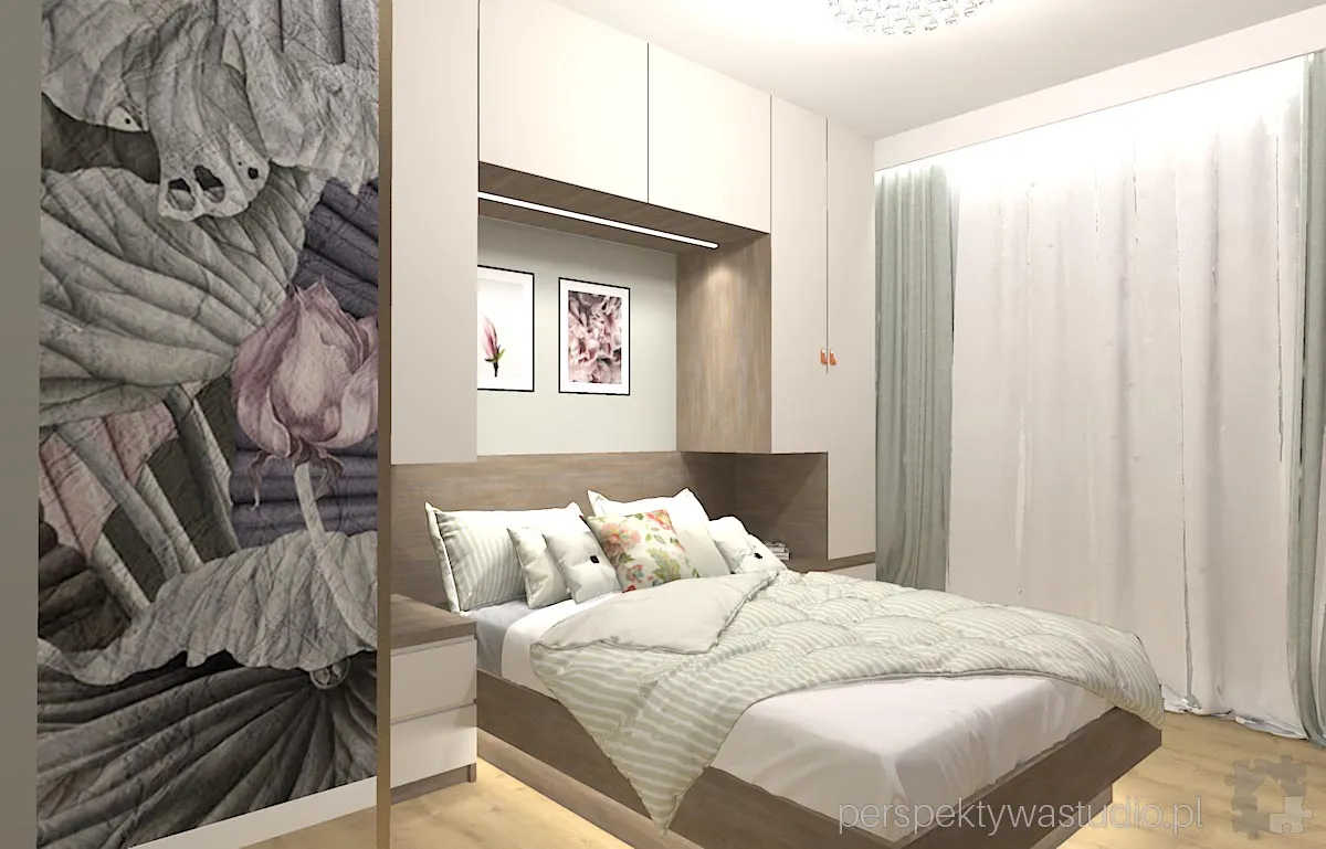 projektant wnetrz Lublin perspektywastudio.pl projekt sypialni flower 3