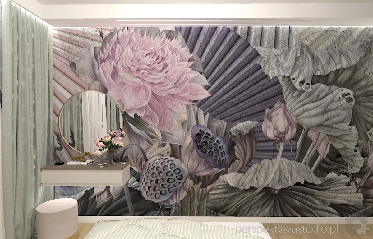 projektant wnetrz Lublin perspektywastudio.pl projekt sypialni flower 8
