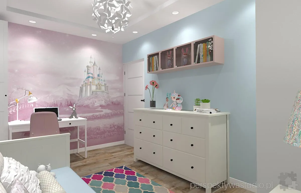 projektant wnetrz Lublin perspektywastudio.pl projekt pokoju dzieci ksiezniczka 5
