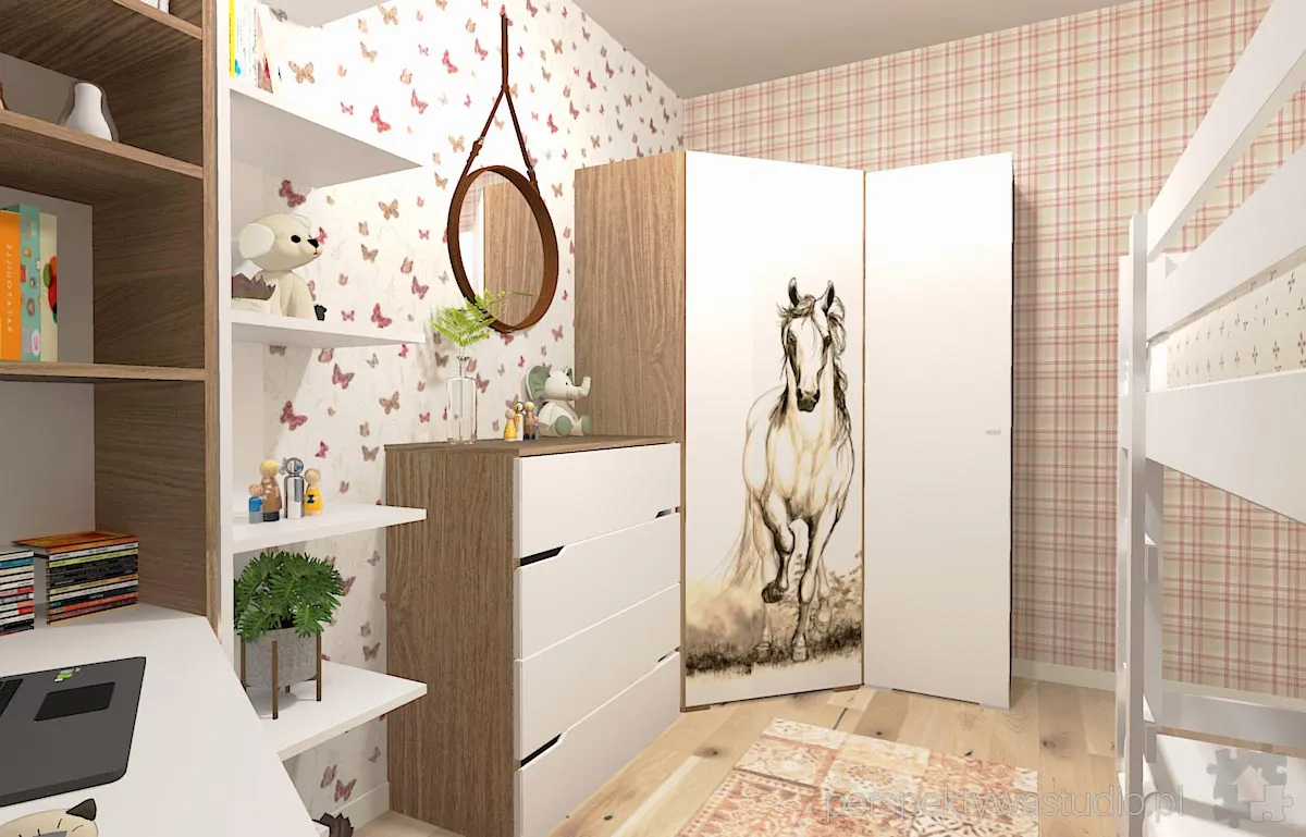 projektant wnetrz Lublin perspektywastudio.pl projekt pokoju dzieci mustang 7