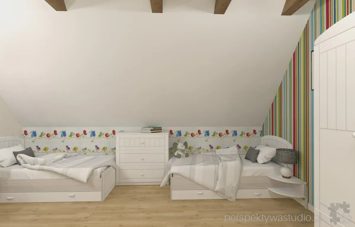 projektant wnetrz Lublin perspektywastudio.pl projekt pokoju dzieci na lace 5