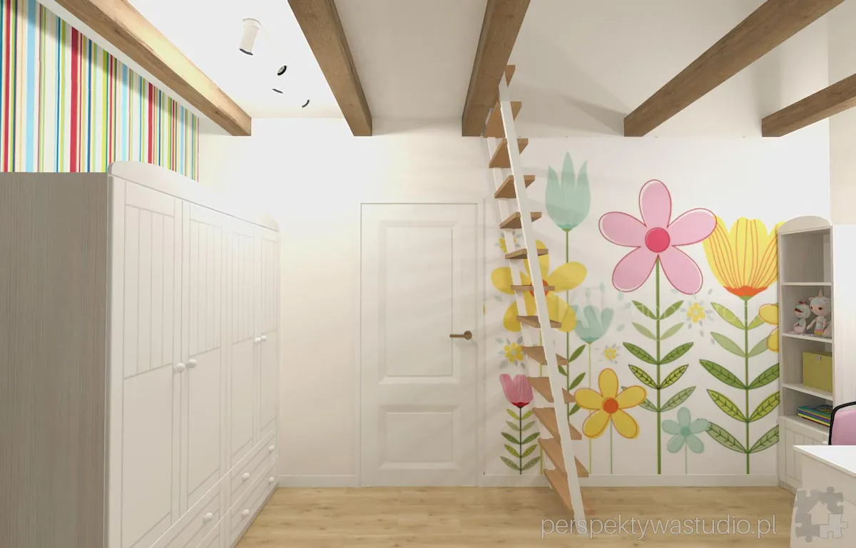 projektant wnetrz Lublin perspektywastudio.pl projekt pokoju dzieci na lace 7